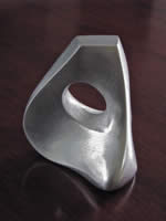 Small Abstract sculpture entitled 'Omniscience' (limited edition alunimium/glass)